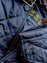 Barbour Jacket M Midnight Blue Lutz Padded Quilt Polyester