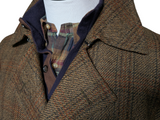 Vintage Wilkinson England Coat38/40 Greenish Brown Plaid Wool