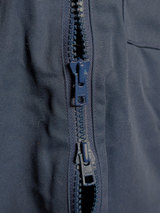 Vintage Esso Gas Convertible Jacket M Navy Blue Cotton Blend