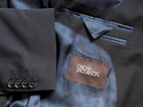 Oscar Jacobson Suit 40/41R Navy Blue Superfine Wool blend