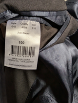 Oscar Jacobson Suit 40/41R Navy Blue Superfine Wool blend