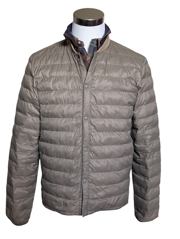 Barbour x Land Rover Jacket L Khaki Green Portsea Quilt Fibredown