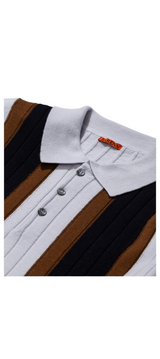 Barena Venezia Sweater S/48 Bone Navy/Brown Wool