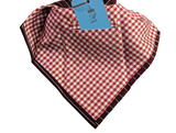 Battisti Tie Burgundy stripe, 2-button & pocket, pure silk