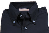 Barba Dandylife Shirt Faded Navy Button down collar garment washed/dyed cotton