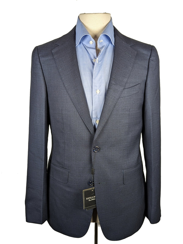 Benjamin Suit Navy Melange 2-Button Colombo Wool