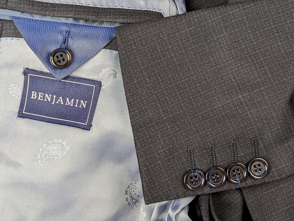 Benjamin Suit Navy Melange 2-Button Colombo Wool – eHABERDASHER