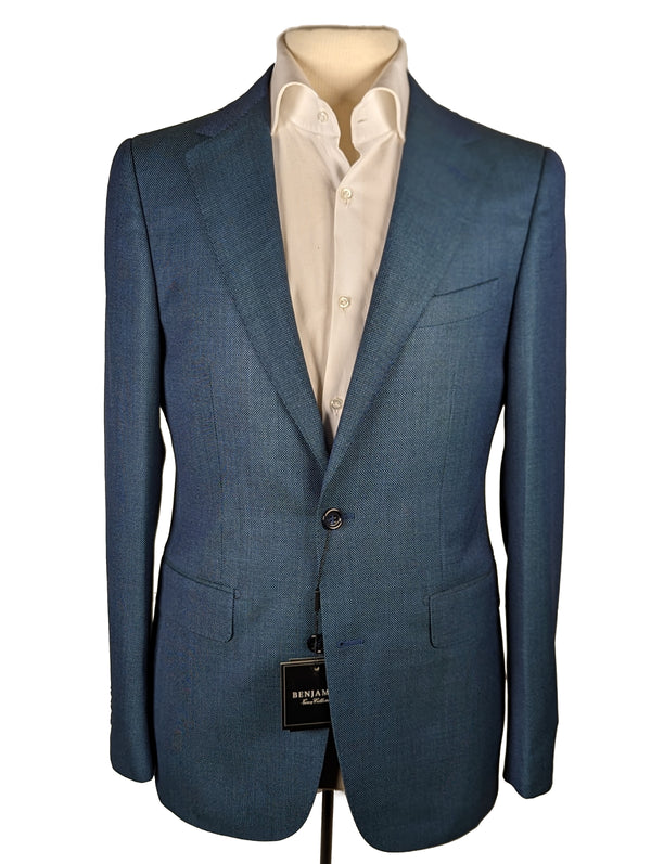 Benjamin Suit Teal Birdseye 2-Button Solaro Wool