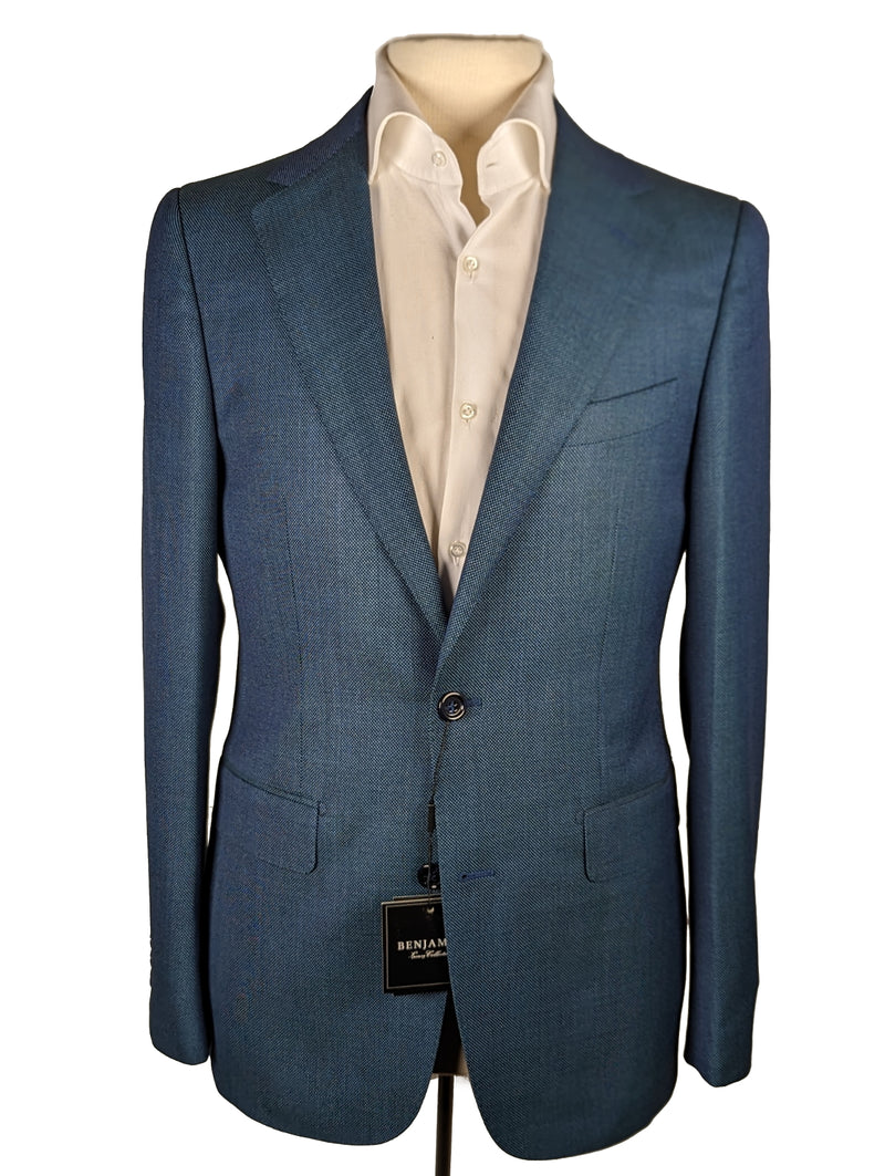 Benjamin Suit Teal Birdseye 2-Button Solaro Wool