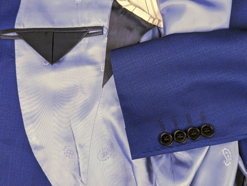 Benjamin Sample 3-in-1 Suit Bright Blue 2-button Peak Wool
