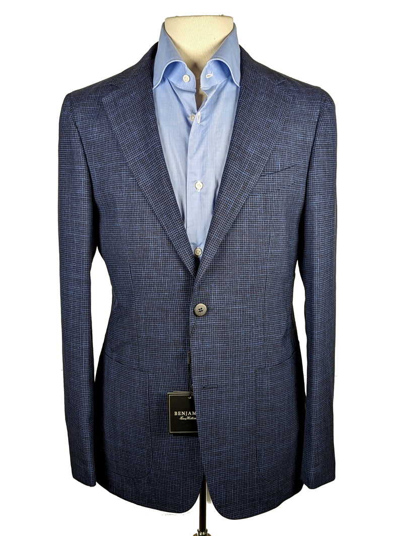 Benjamin 3-in-1 Suit Blue Check 2-button VBC Wool/Silk