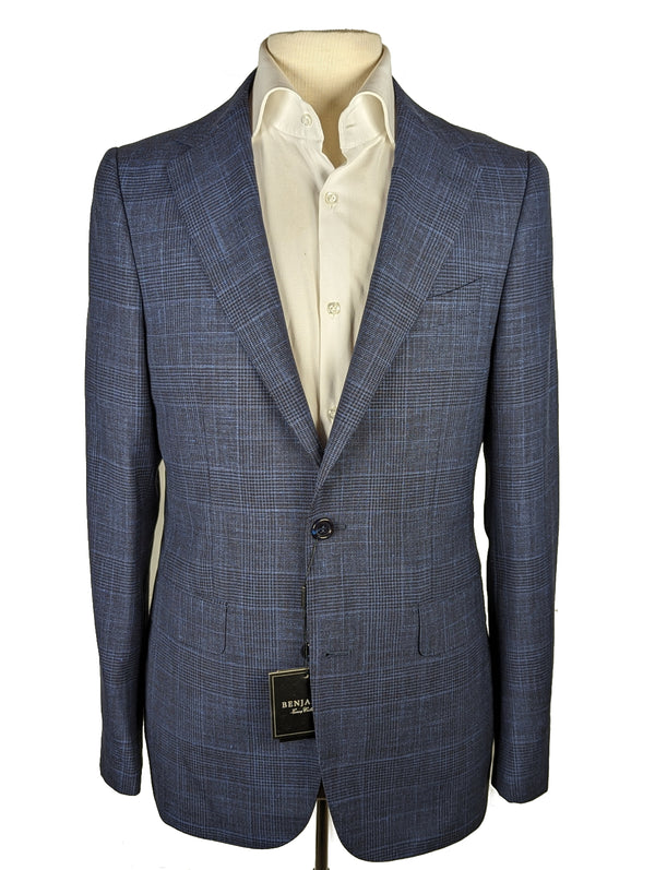 Benjamin 3-in-1 Suit Blue Plaid 2-button VBC Wool/Silk