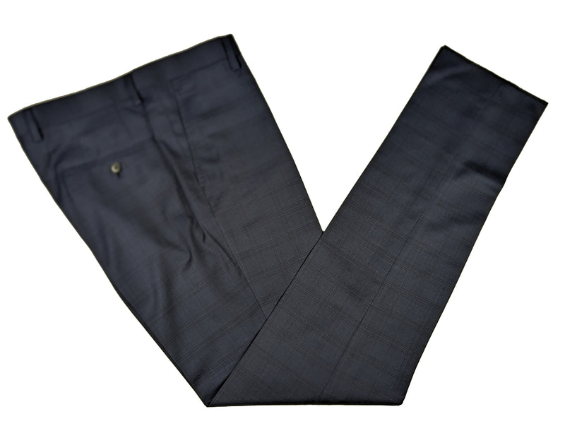 Benjamin Suit Navy Subtle Plaid 2-Button REDA Wool