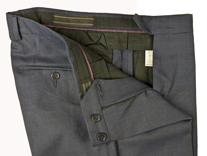 Benjamin Suit Navy Subtle Weave 2-Button DRAGO Wool