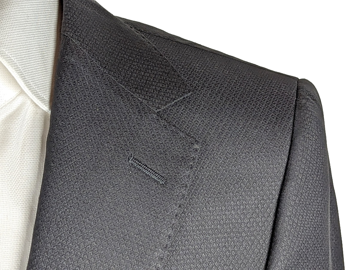 Benjamin Suit Soft Black Subtle Weave 2-Button CERRUTI Wool – eHABERDASHER