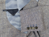 Benjamin Sport Coat Blue/White Weave 2-button Soft Shoulder Linen/Wool