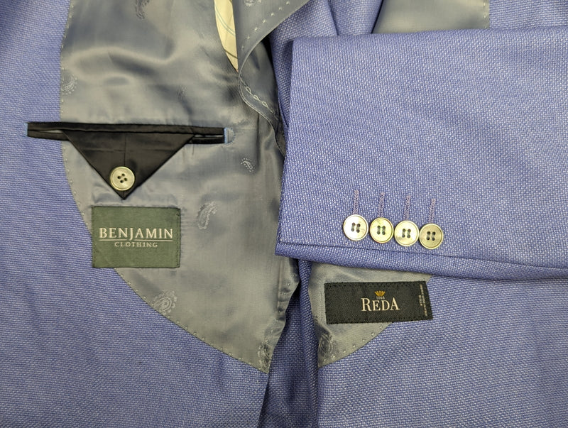Benjamin Sport Coat Sky Blue 2-button Soft Shoulder Reda Wool Hopsack