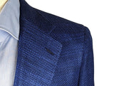 Benjamin Sport Coat French Blue Weave 2-button Soft Shoulder Zegna Silk/Cotton