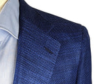 Benjamin Sport Coat French Blue Weave 2-button Soft Shoulder Zegna Silk/Cotton