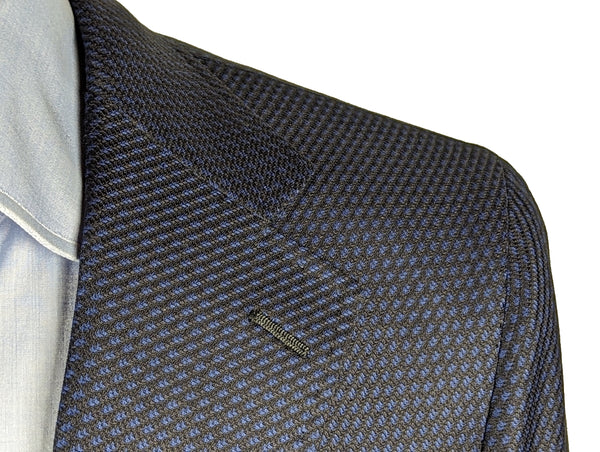 Benjamin Sport Coat Navy/Black Check 2-button Soft Shoulder Reda Wool