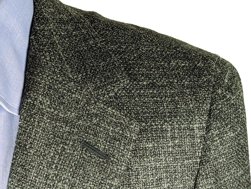 Benjamin Sport Coat Basil Green Melange 2-button Soft Shoulder Cerruti Wool
