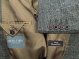Benjamin Cerruti Sport Coat Greyish Green Melange 2-button Soft Shoulder Wool