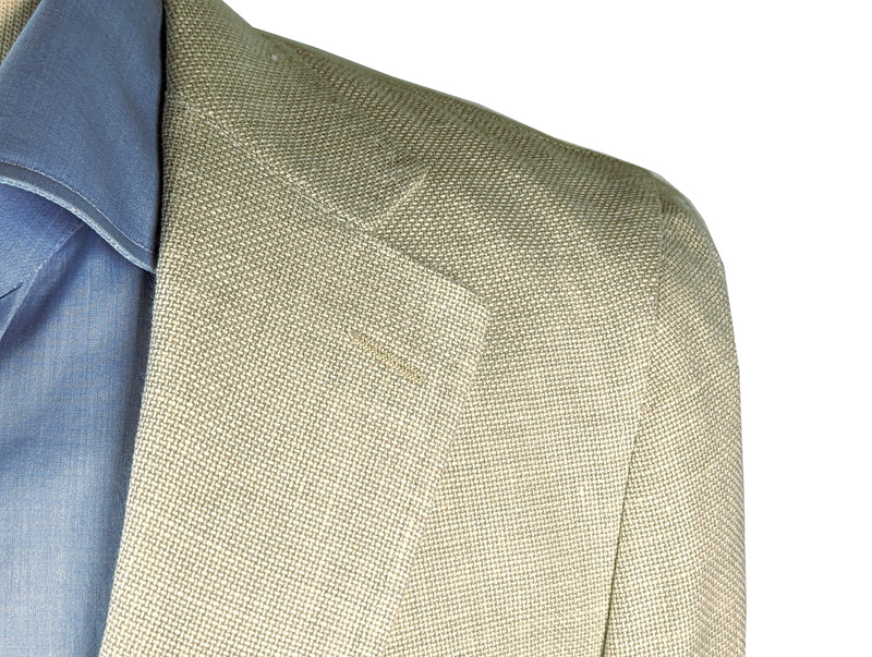 Benjamin Sport Coat Bone Beige 2-button Soft Shoulder Reda Wool Blend Hopsack