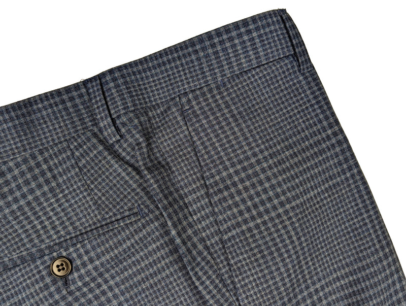 Benjamin 3-in-1 Suit Muted Teal Blue Plaid 2-button Peak Wool