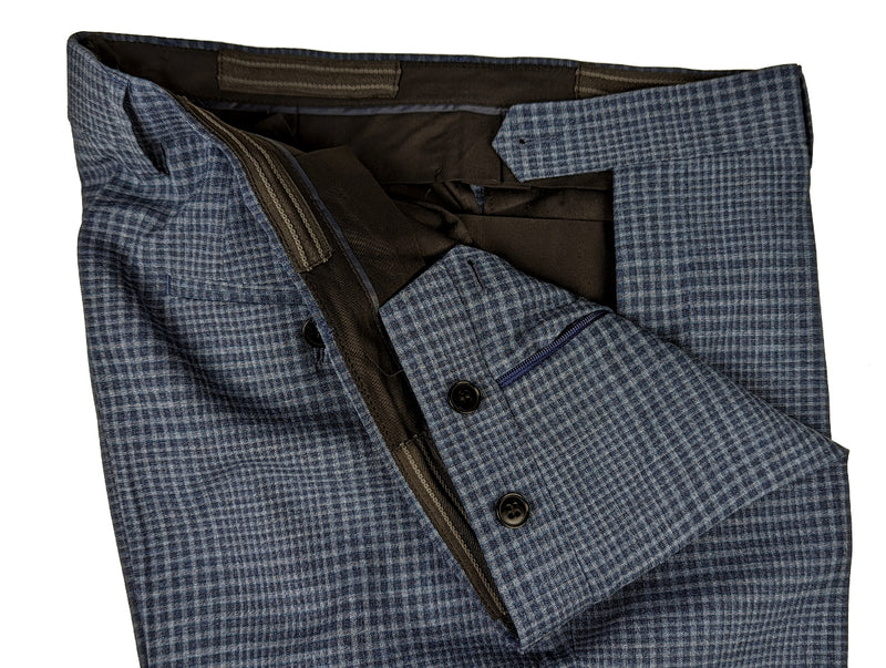 Benjamin 3-in-1 Suit Muted Teal Blue Plaid 2-button Peak Wool