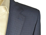 Benjamin Suit Navy Grid Check 2-Button Marzotto Wool