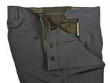 Benjamin Suit Navy Grid Check 2-Button Marzotto Wool
