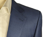 Benjamin Suit Blue Grid Weave 2-Button Cerruti Wool