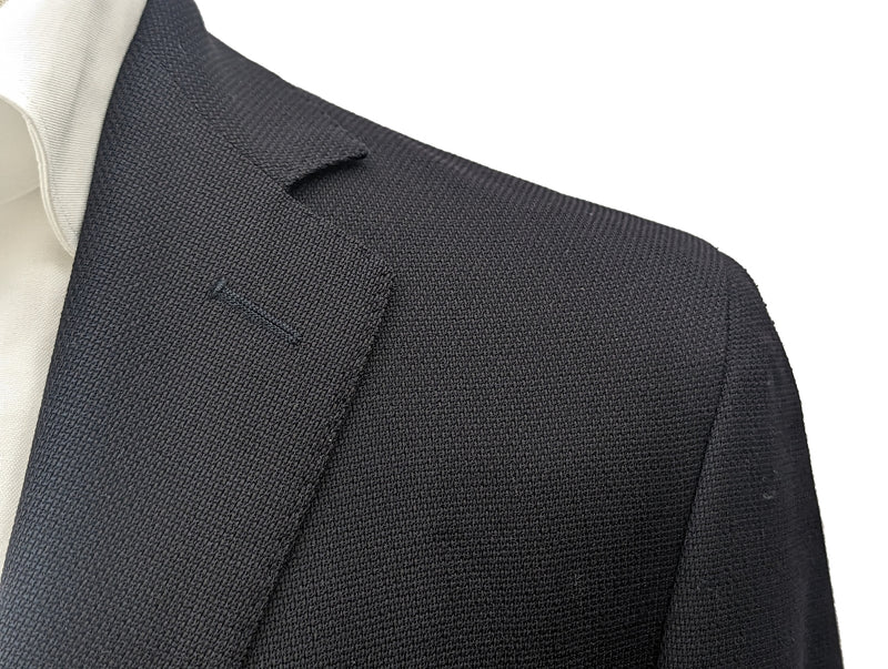 Boglioli Sport Coat 39/40R Black 3-button Wool Hopsack