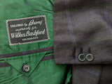 Brioni Sport Coat 40R Blue-Green Windowpane 3-Button Bamboo