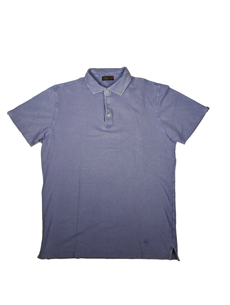 Corneliani Polo Shirt M Periwinkle Blue Cotton