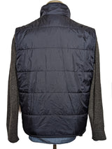 Fay Vest/Gilet L/52 Navy Blue Zip Front Poliamid