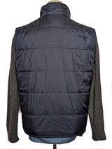 Fay Vest/Gilet XL/54 Navy Blue Zip Front Poliamid