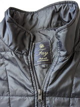 Fay Vest/Gilet L/52 Navy Blue Zip Front Poliamid