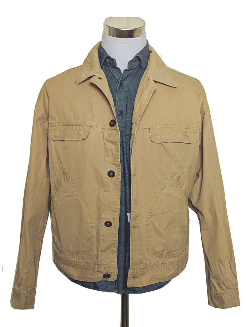 Fay Chore Jacket L Tan Cotton