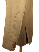 Fay Jacket L/XL Tan Herringbone 3-Button Heavy Cotton