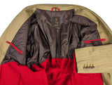 Fay Jacket L/XL Tan Herringbone 3-Button Heavy Cotton