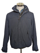 Hackett Sailing Jacket M Navy Blue Zip/Snap Front Nylon