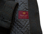 Vintage Dunn & Co. Ballantyne Half Raglan Coat L/XL 42/44R Earthy Grey Plaid Wool Tweed
