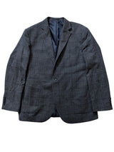 John Lewis x Kynoch Sport Coat 44/45R Charcoal Windowpane 2-button Wool/Cotton