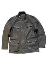Barbour Motorcycle Jacket L Olive Green Duke Waxed Cotton