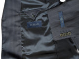 Luigi Bianchi Lubiam Suit 42R Midnight Blue Striped 3-button 110's Wool