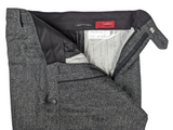 Luigi Bianchi Trousers 38, Charcoal melange Flat front Relaxed fit Wool