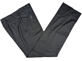 Luigi Bianchi Trousers 38, Blue-grey Flat front Relaxed fit Wool Flannel Cerruti