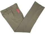 Luigi Bianchi Trousers 36, Sand Pleated front Relaxed fit Wool twill