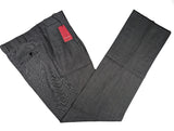 Luigi Bianchi Trousers 38, Grey Nailhead Pleated front Relaxed fit Wool